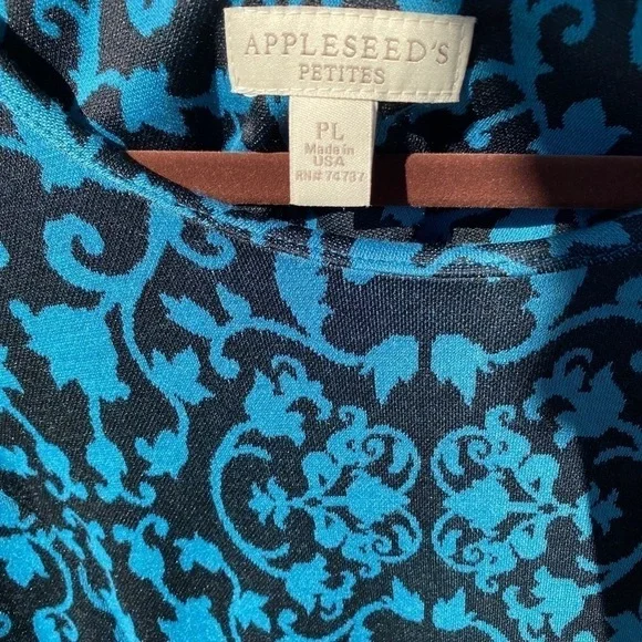 Appleseed a-line blue/black dress sz-pl - Picture 4 of 5